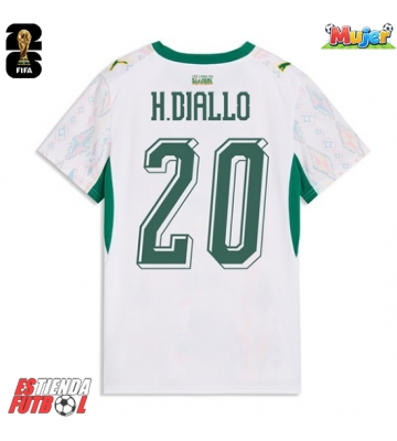 Senegal Habib Diallo #20 Primera Equipación Mujer Mundial 2026 Manga Corta